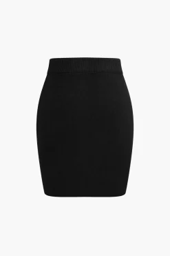 Tie-Up Sweater Skirt