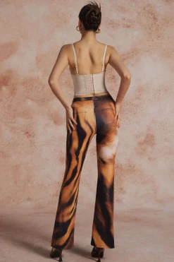 Tiger Print High Waist Trousers