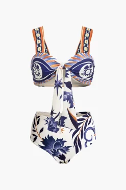 Tribal Print Two-Piece Swimsuit Bikini Set