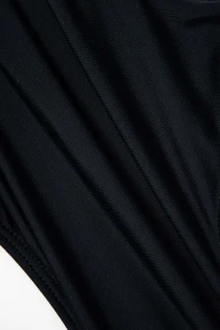 Tummy Control Cross Tie Back Cut Out One-Piece Swimsuit