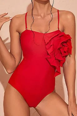 Tummy Control 3D Flower Cami One-piece Swimsuit