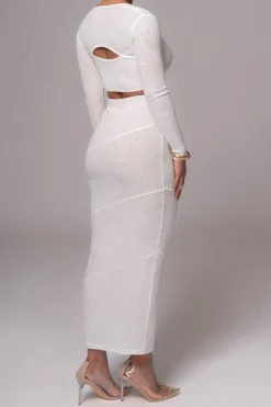 Twist Cut Out Long Sleeve Top And Skirt Set