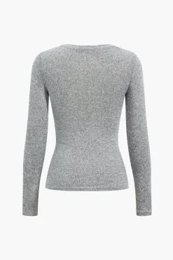 Twist Knot Long-Sleeve Top