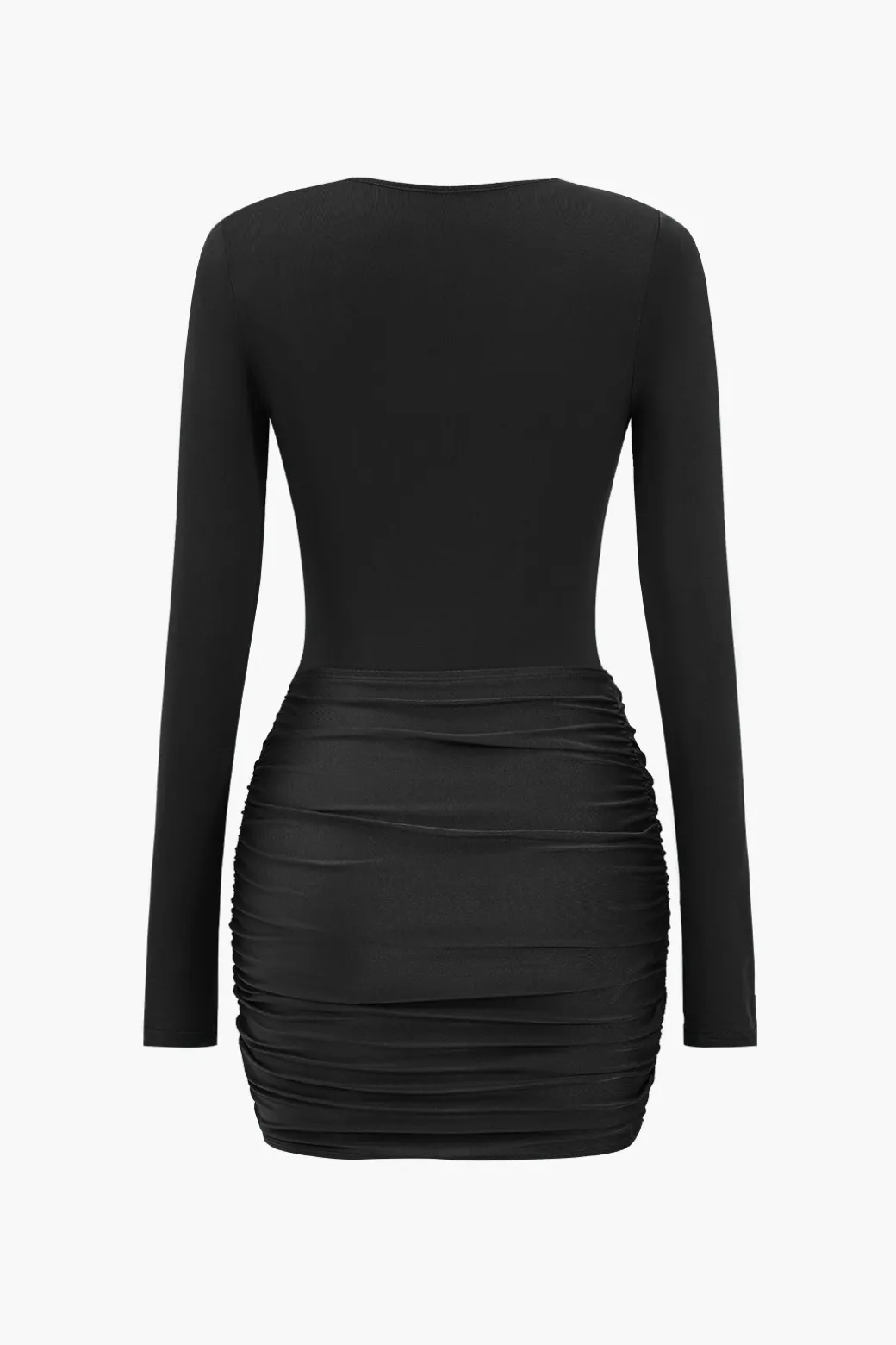 Twist Knot Satin Patchwork Mini Dress