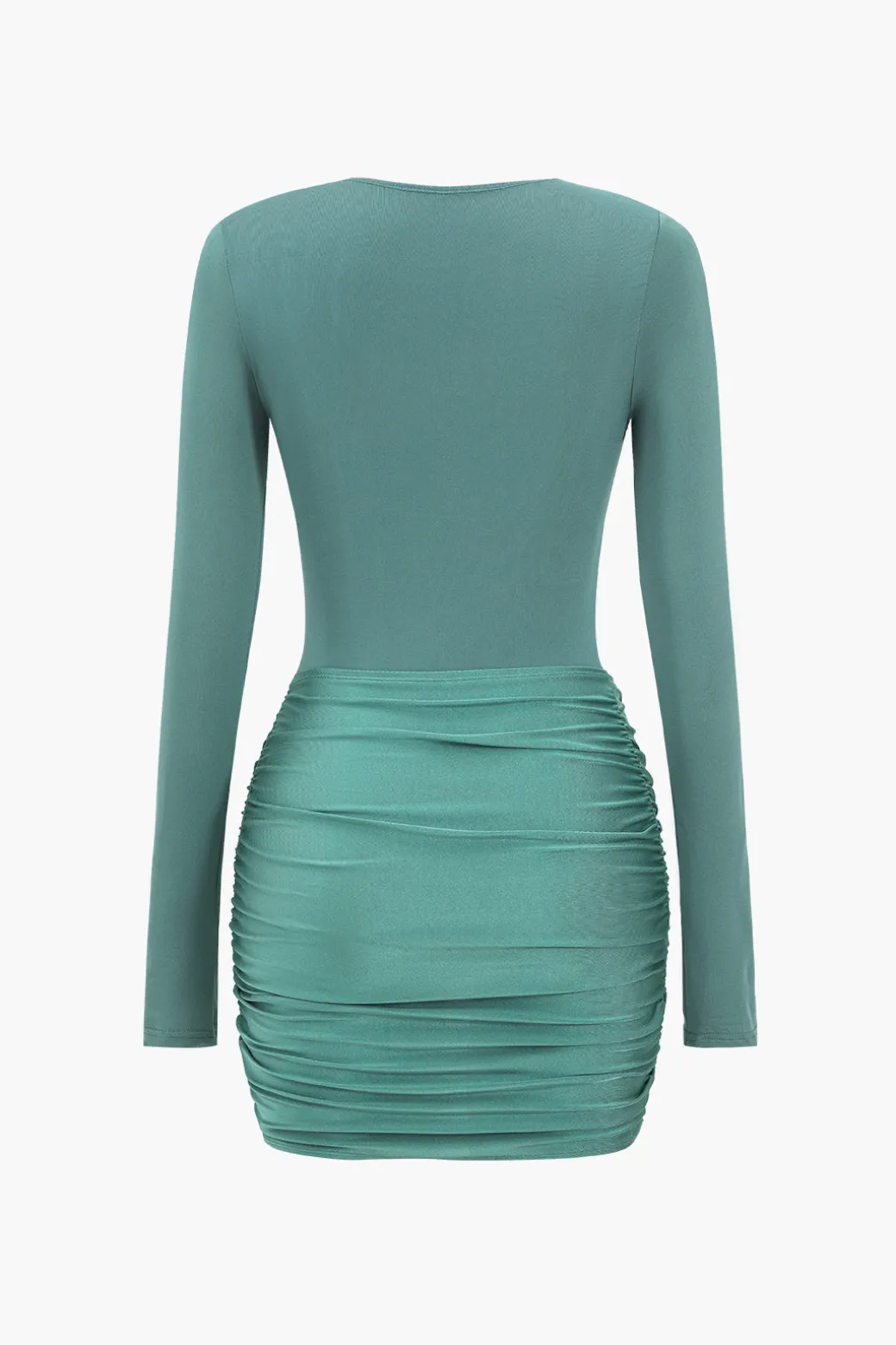 Twist Knot Satin Patchwork Mini Dress