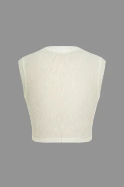 Twist Knot V-Neck Tank Top