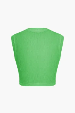 Twist Knot V-Neck Tank Top