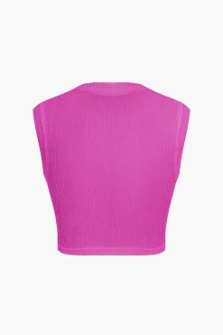 Twist Knot V-Neck Tank Top
