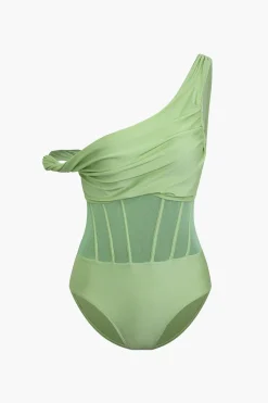 Twist Ruched Tummy Control One-Piece Swimsuit