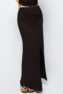 Twist Split Maxi Skirt