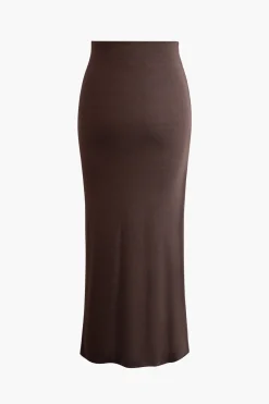 Twist Split Maxi Skirt