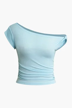 Twisted Asymmetrical Short Sleeve T-shirt
