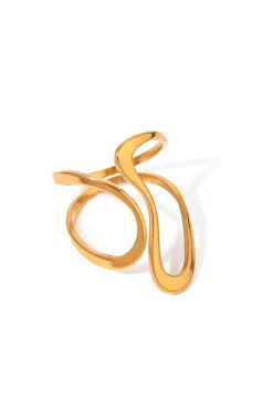 Twisted Shaped Open Ring