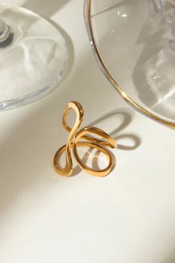 Twisted Shaped Open Ring