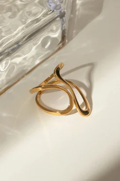 Twisted Shaped Open Ring