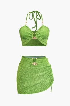 U-ring Front Tie Halter 3-Piece Set