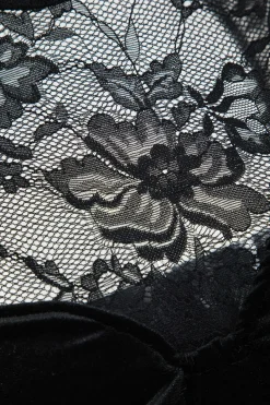 Velvet Patchwork Corset Backless Long-Sleeve Top