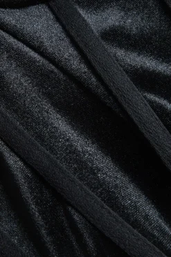 Velvet Patchwork Corset Backless Long-Sleeve Top