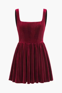 Velvet Sleeveless Mini Dress