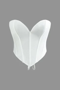 V-Hem Tie Back Corset Corset Top
