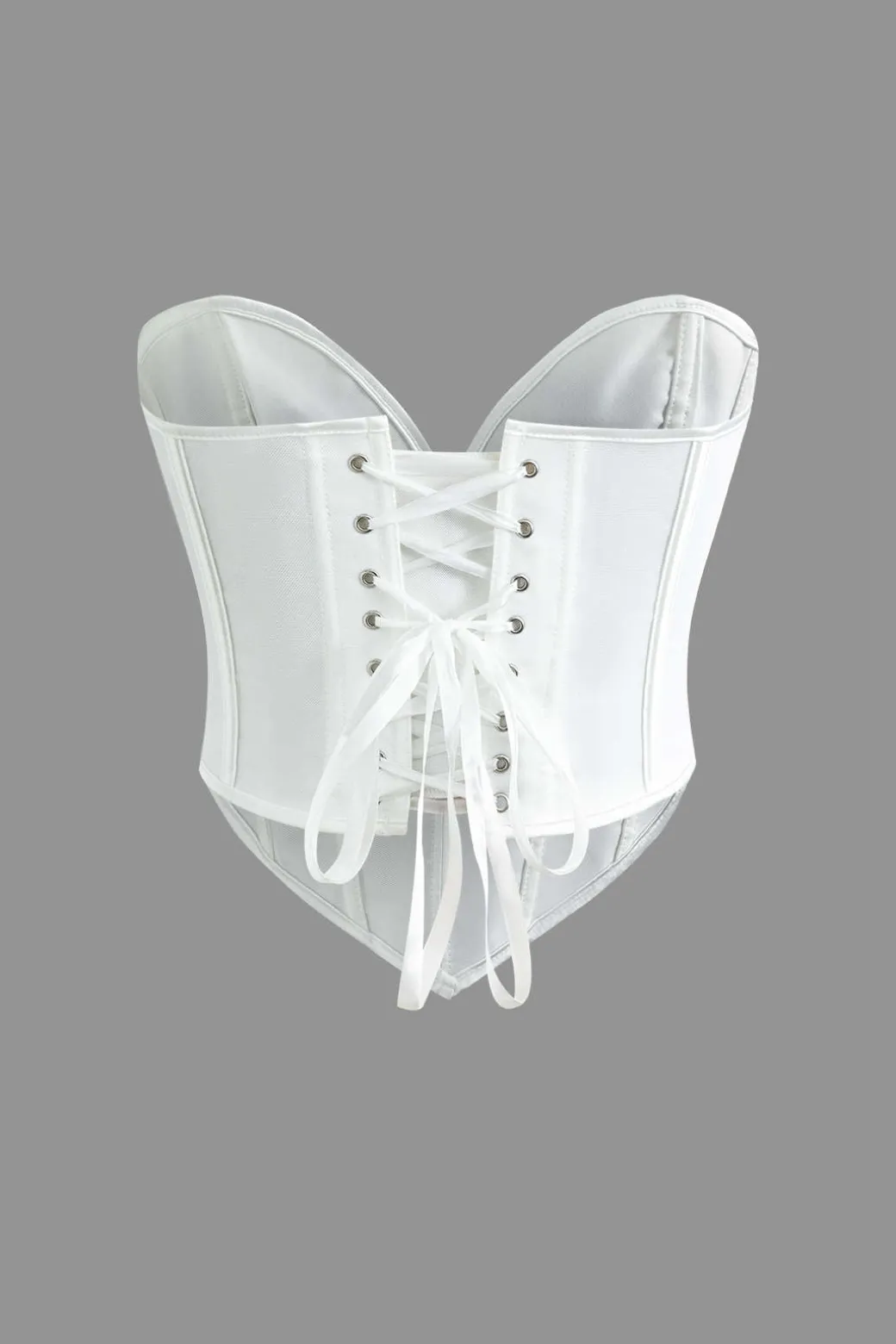 V-Hem Tie Back Corset Corset Top