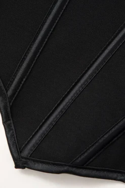V-Hem Tie Back Corset Corset Top