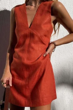 V-neck Tank Mini Dress