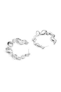 Wavy Open Hoop Earrings