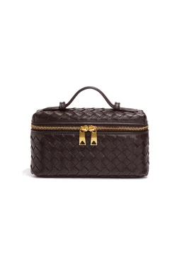 Woven Metallic Zipper Tote Bag