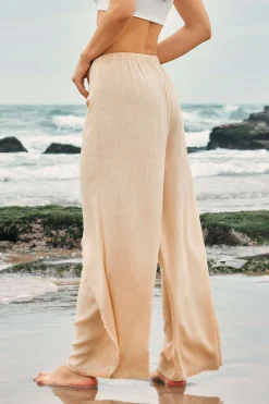 Wrap Tie Linen Pants