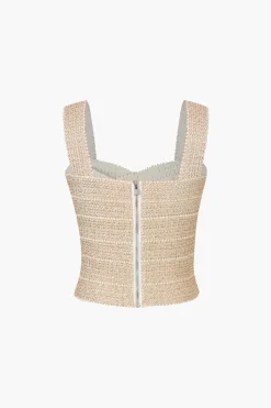 Zip Back Crop Bandage Tank Top