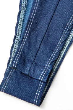 Zip Up Denim Sleeveless Bodysuit